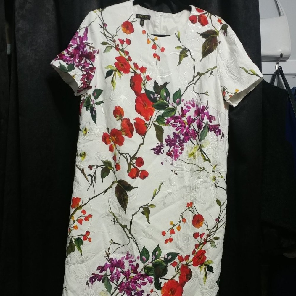 Escada Floral Dress - Size 10